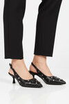 Siyah İnce Topuklu Kadın Abiye Ayakkabı 519150 Z