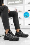 Siyah Hafızalı Taban Hafif Esnek Bağcıklı Erkek Spor Ayakkabı PCI-11599 M