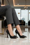 Siyah Kadın İnce Topuklu Ayakkabı PC-55118 Z