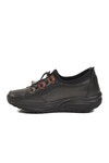Siyah Hakiki Deri Anatomik Kadın Casual Ayakkabı 2660 Z