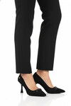 Siyah Kadın İnce Topuklu Ayakkabı PC-55018 Z
