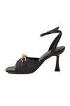Siyah Bilekten Bantlı İnce Uzun Topuklu Kadın Sandalet 655584 Z