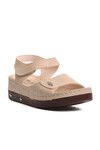 Beige Womens High-Sole Sandals 07-109 RR Z