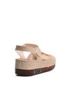 Beige Womens High-Sole Sandals 07-109 RR Z