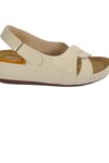 Beige Heel Gel Supported Womens Slippers 09-192 Z