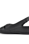 Black Heel Gel Supported Womens Slippers 09-192 Z