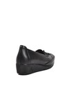 Black Leather Anatomical Womens Casual Shoes 139 Z
