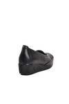 Black Leather Anatomical Womens Casual Shoes 176 Z