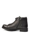 Black Genuine Leather Mens Boots with Fur Inside 454 M