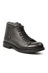 Black Genuine Leather Mens Boots with Fur Inside 454 M