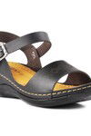 Black Womens Flat Sandals Esm246
