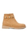 Beige Suede Womens Boots K020 Z
