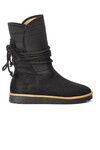 Black Suede Fur Lined Womens Boots K706 Z