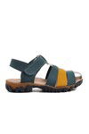 Navy Blue Yellow Boys Sandals Şng 210111 P