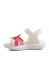 White-Fuchsia-Pink Girl Flat Sandals Ayakmod Şng 8010 P