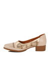 Bej Hakiki Deri Kadın Topuklu Ayakkabı 1709280Y Z