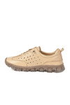 Bej Hakiki Deri Kadın Casual Ayakkabı 0007 Z