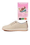 Bej Hakiki Deri Ortopedik Kadın Casual Ayakkabı 3030 Z