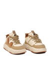 Bej Bağcıklı Hafif Esnek Unisex Çocuk Spor Ayakkabı BN-12056 P