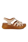 Bej Yumuşak Tabanlı Kadın Topuklu Sandalet 492113 Z