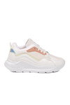 White Powder Thick Sole Lace-Up Womens Sneakers 051 G
