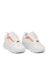 White Powder Thick Sole Lace-Up Womens Sneakers 051 G