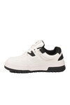 Beyaz Siyah Bağcıklı Hafif Unisex Spor Ayakkabı BN-12158 G