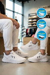 Beyaz Siyah Fileli Hafif Esnek Unisex Spor Ayakkabı 900895 Hml Rush II