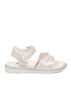 Beyaz Cırtlı Hafif Yumuşak Taban Kız Çocuk Sandalet Maya P