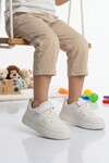Beyaz Cırtlı Hafif Unisex Çocuk Spor Ayakkabı Eldon P