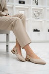 Bej Hafif Kemerli Kadın Babet Ayakkabı 312552 Z