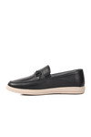 Black Genuine Leather Mens Casual Shoes 191074 M