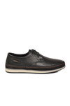 Black Genuine Leather Mens Casual Shoes 62333 M
