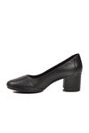 Siyah Hakiki Deri Kadın Topuklu Klasik Ayakkabı 1911925Y Z