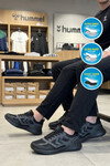 Siyah-Siyah Fileli Hafif Esnek Unisex Spor Ayakkabı 900895 Hml Rush II