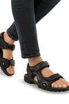 Siyah Cırtlı Erkek Spor Sandalet 31322 Taurus M