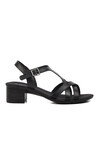 Siyah Kadın Topuklu Sandalet 32002 Demy Z