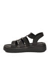 Kadın Siyah Hafif Bilekten Elastik Sandalet 35397 G
