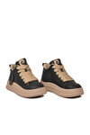 Siyah Bilek Boy Kaymaz Taban Kadın Bağcıklı Sneaker 11517 G