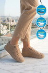 Beige Textile Memory Foam Mens Sneakers Vigor G