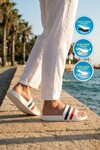 Beyaz Lacivert Hafif Esnek Unisex Terlik 8000-01 G