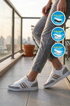 Beyaz Bağcıklı Esnek Unisex Spor Ayakkabı 015 G