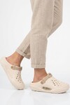 Ekru Hafif Eva Unisex Sabo Terlik 9808 M