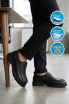 Black Genuine Leather Mens Casual Shoes 1005 M