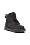 Siyah Bağcıklı Fermuarlı Kaymaz Unisex Çocuk Bot 1782 P
