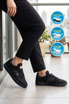 Siyah Bağcıklı Esnek Unisex Spor Ayakkabı 015 G