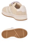 Bej Cırt Bantlı Unisex Çocuk Yürüyüş ve Spor Ayakkabı Sneaker Coop F