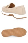 Tokalı Hafif Rahat Kadın Bej Klasik Casual Ayakkabı Loafer 067 26K Z