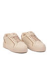 Bej Bağcıklı Kalın Rahat Tabanlı Erkek Casual Yürüyüş Ayakkabı Sneaker 26201 M