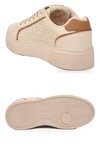 Bej Bağcıklı Kalın Rahat Tabanlı Erkek Casual Yürüyüş Ayakkabı Sneaker 26201 M